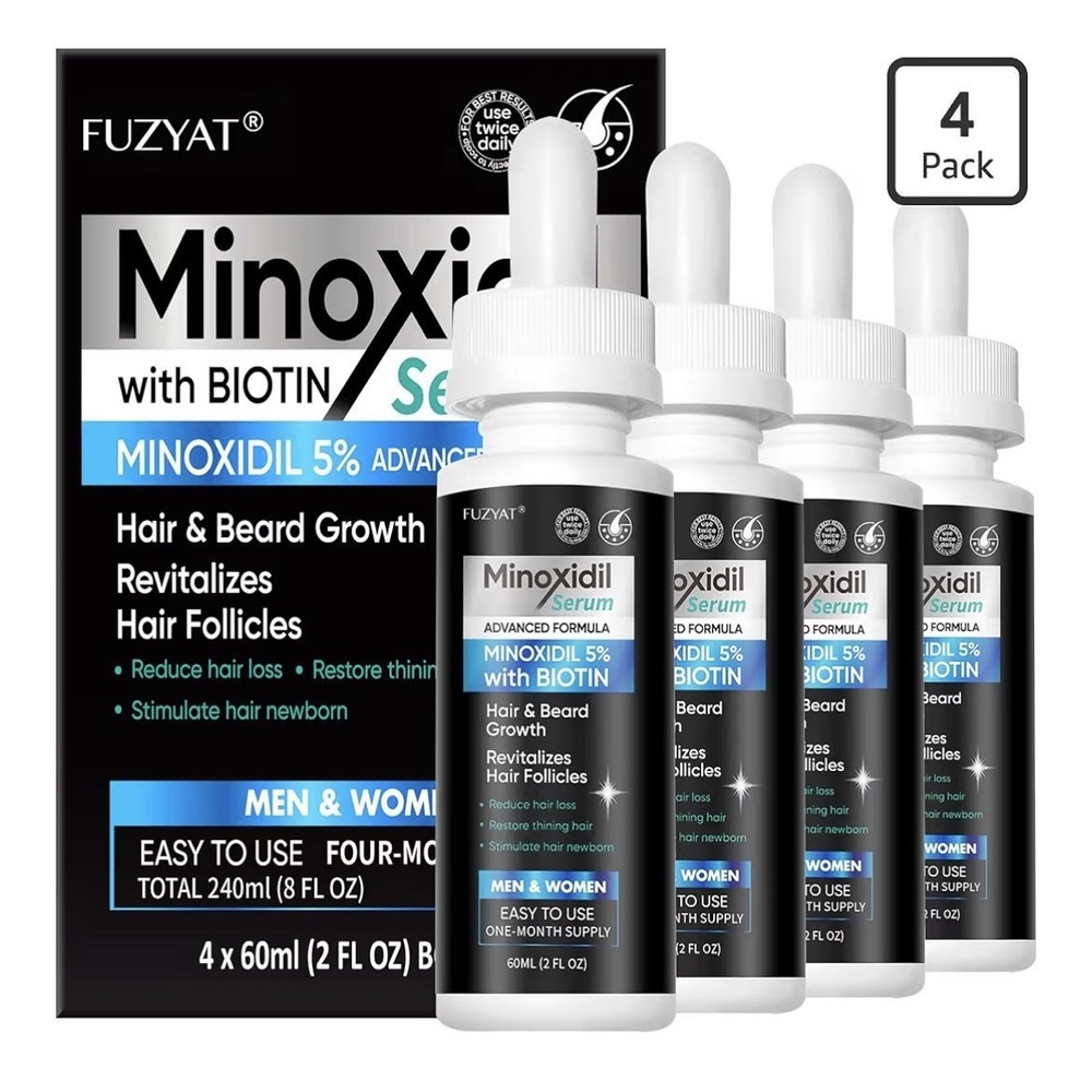 FUZYAT Minoxidil 5% Biotin Serum Extra Strength Hair Beard Growth 240ml